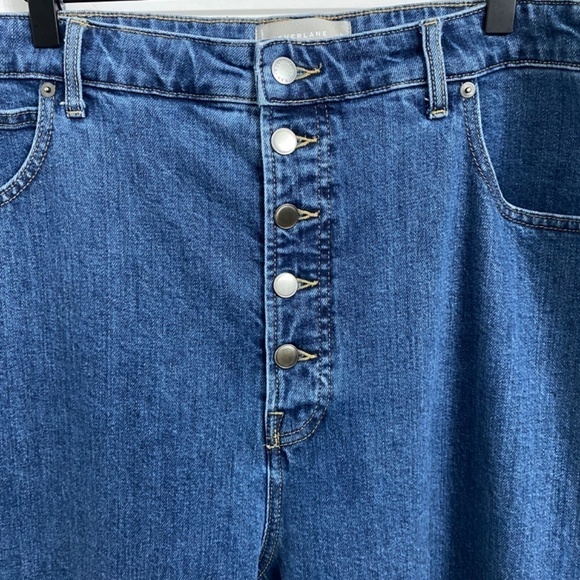 Everlane The Way High Cropped Raw Hem Jeans in Vintage Indigo, Women's Size 35 - Picture 6 of 14